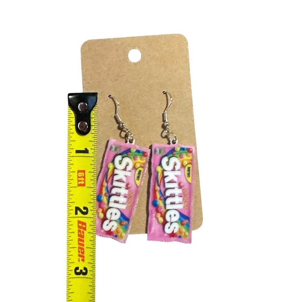 NEW novelty fashion EARRINGS dangle candy rainbow food - Picture 2 of 2